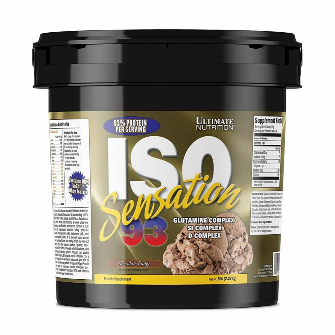 Ultimate Nutrition ISO Sensation - Chocolate Fudge - 5Lbs !