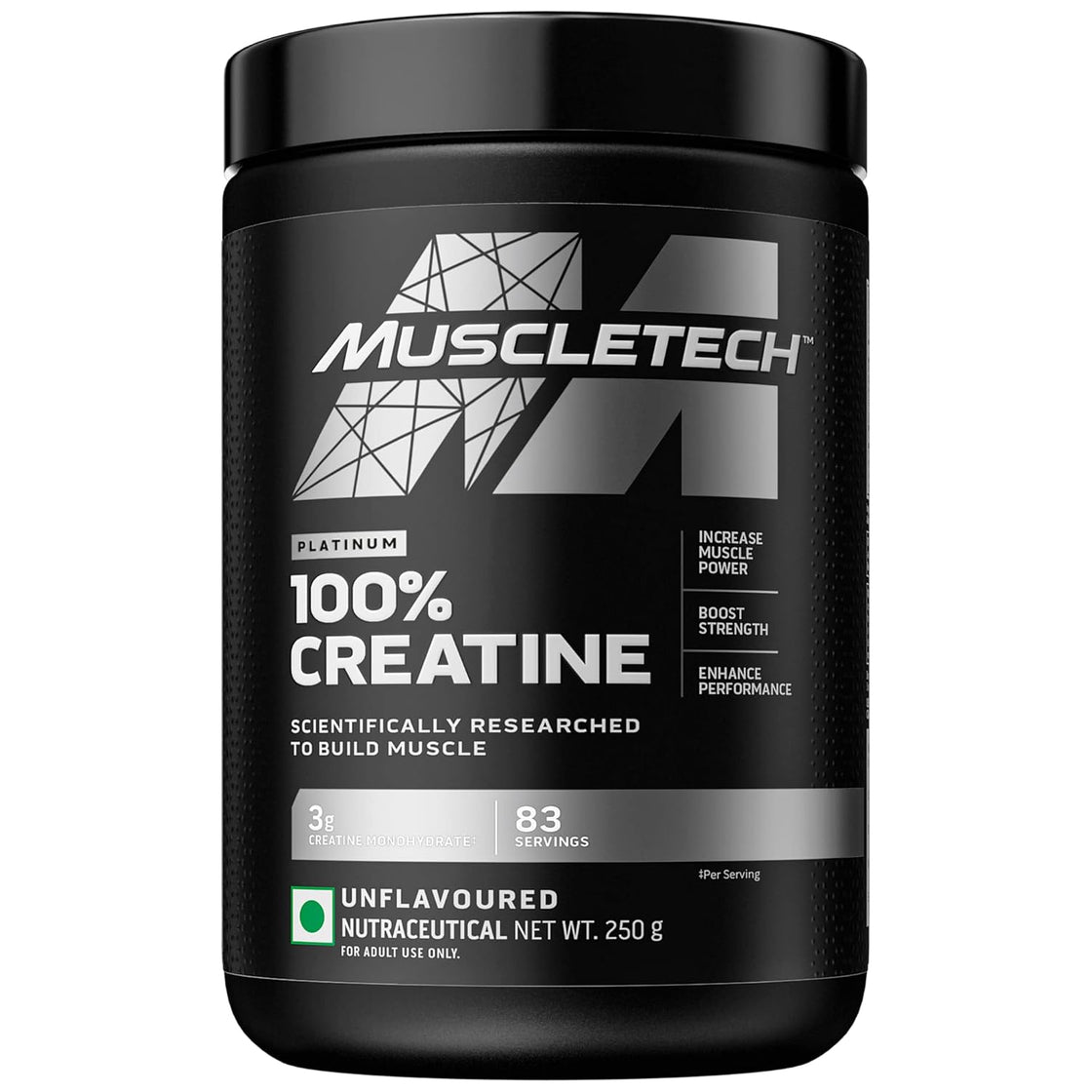 MuscleTech Platinum 100% Creatine Powder (Unflavoured