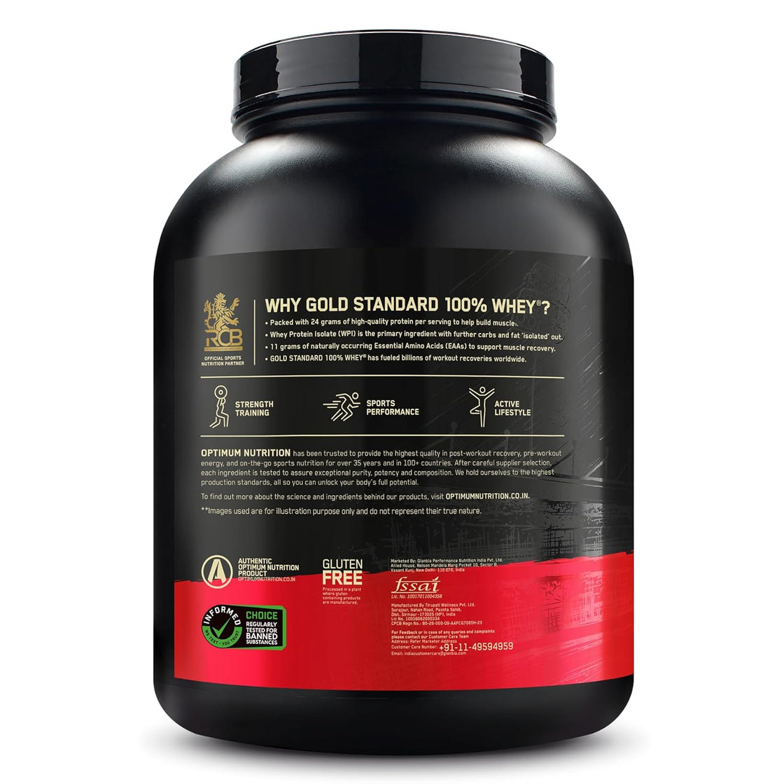 Optimum Nutrition (ON) Gold Standard 100% Whey Protein Powder 5 lbs, 2.27 kgs