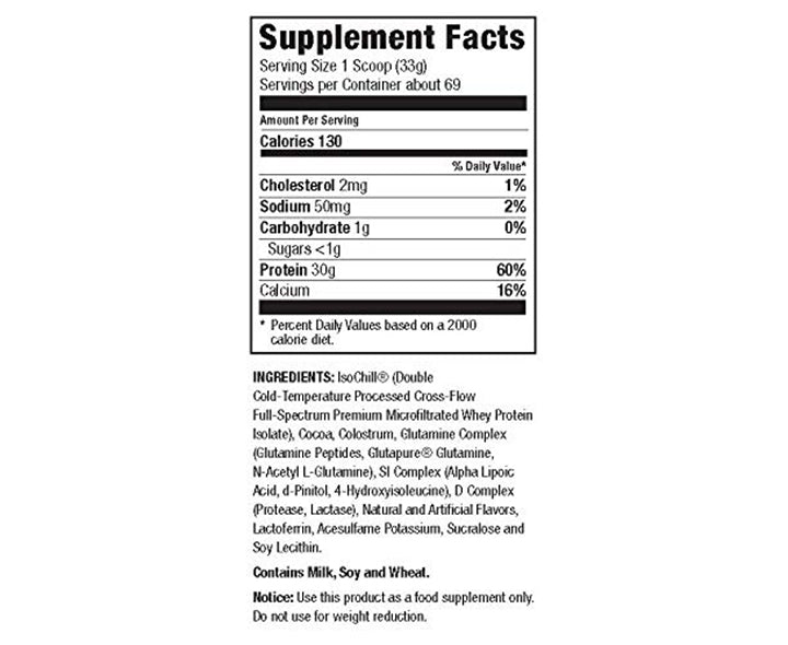 Ultimate Nutrition ISO Sensation - Chocolate Fudge - 5Lbs !