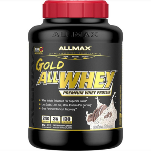 ALLMAX Gold AllWhey Premium Whey Protein, 5 lbs, 2.27kg (Cookies & Creame)