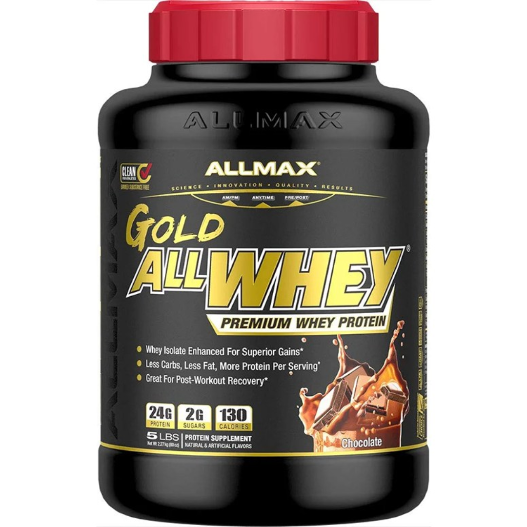 ALLMAX Gold AllWhey Premium Whey Protein, 5 lbs, 2.27kg (Chocolate)